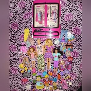 HUGE! Barbie Lot 6 Doll Family + Closet & SO Many Home Accessories Barbie Bundle